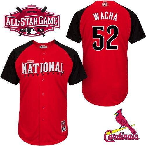 Custom Fan-Made Michael Wacha St. Louis Cardinals #52 Red 2015 All-Star Edition Baseball Jersey