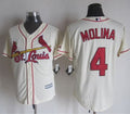 Custom Fan-Made Yadier Molina St. Louis Cardinals #4 Baseball Jersey