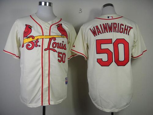 Custom Fan-Made Adam Wainwright St. Louis Cardinals #50 Baseball Jersey