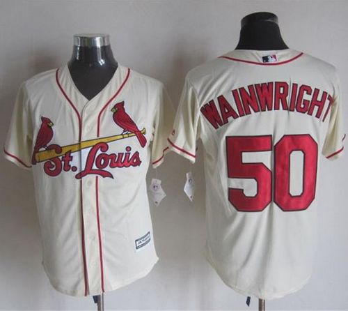 Custom Fan-Made Adam Wainwright St. Louis Cardinals #50 Baseball Jersey