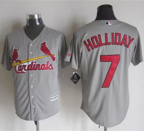 Custom Fan-Made Matt Holliday St. Louis Cardinals #7 Grey Baseball Jersey