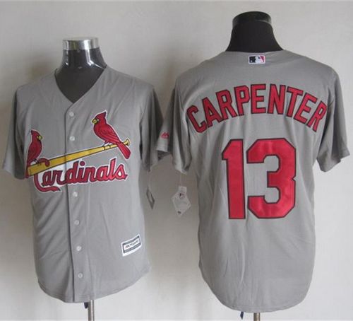 Custom Fan-Made Matt Carpenter St. Louis Cardinals #13 Grey Baseball Jersey