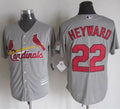 Custom Fan-Made Jason Heyward St. Louis Cardinals #22 Grey Baseball Jersey