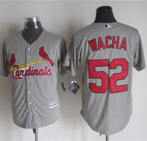 Custom Fan-Made Michael Wacha St. Louis Cardinals #52 Grey Baseball Jersey