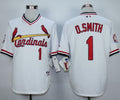 Custom Fan-Made Ozzie Smith St. Louis Cardinals #1 White 1982 Throwback Turn Back Clock Edition Baseball Jersey