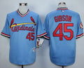Custom Fan-Made Bob Gibson St. Louis Cardinals #45 Blue 1982 Throwback Turn Back Clock Edition Baseball Jersey