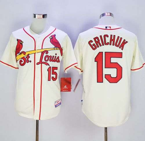Custom Fan-Made Randal Grichuk St. Louis Cardinals #15 Baseball Jersey