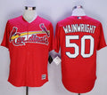 Custom Fan-Made Adam Wainwright St. Louis Cardinals #50 Red Baseball Jersey