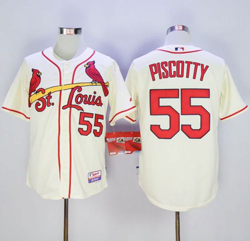 Custom Fan-Made Stephen Piscotty St. Louis Cardinals #55 Baseball Jersey