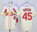 Custom Fan-Made Bob Gibson St. Louis Cardinals #45 Baseball Jersey