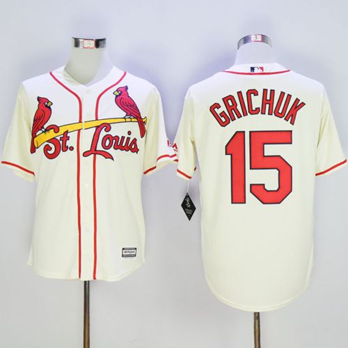 Custom Fan-Made Randal Grichuk St. Louis Cardinals #15 Baseball Jersey