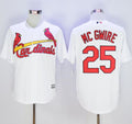 Custom Fan-Made Mark McGwire St. Louis Cardinals #25 White Baseball Jersey