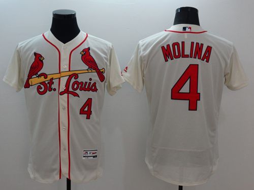 Custom Fan-Made Yadier Molina St. Louis Cardinals #4 Baseball Jersey
