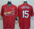 Custom Fan-Made Randal Grichuk St. Louis Cardinals #15 Red Baseball Jersey