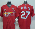 Custom Fan-Made Jhonny Peralta St. Louis Cardinals #27 Red Baseball Jersey