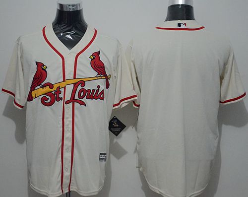 Custom Fan-Made Cream St. Louis Cardinals Baseball Jersey St. Louis Cardinals Baseball Jersey
