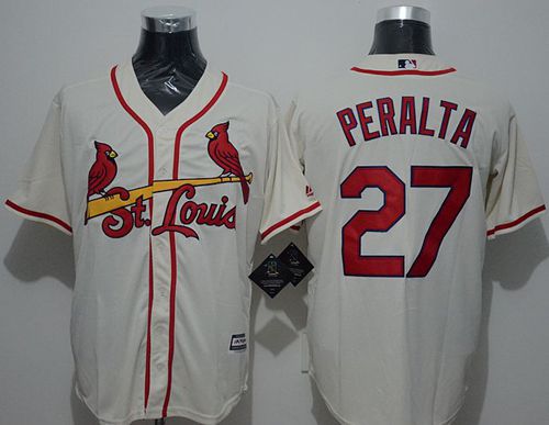 Custom Fan-Made Jhonny Peralta St. Louis Cardinals #27 Baseball Jersey