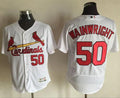 Custom Fan-Made Adam Wainwright St. Louis Cardinals #50 White Baseball Jersey
