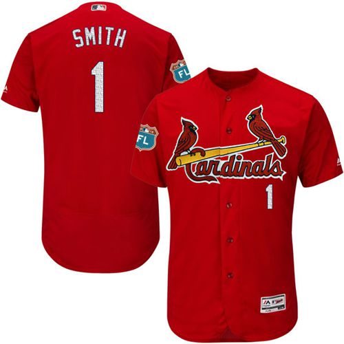Custom Fan-Made Ozzie Smith St. Louis Cardinals #1 Red Baseball Jersey