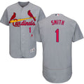 Custom Fan-Made Ozzie Smith St. Louis Cardinals #1 Grey Baseball Jersey