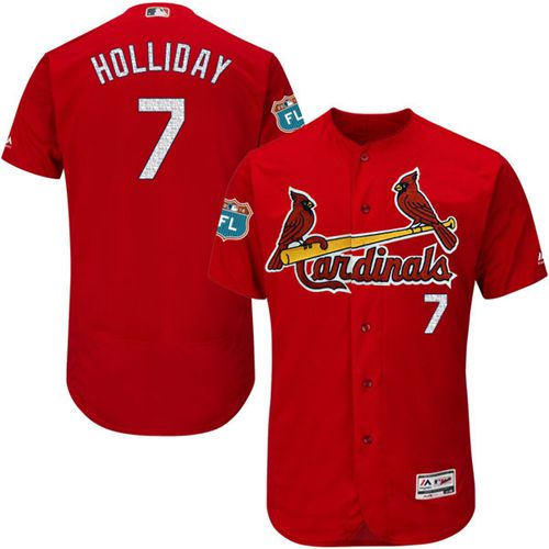 Custom Fan-Made Matt Holliday St. Louis Cardinals #7 Red Baseball Jersey