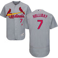 Custom Fan-Made Matt Holliday St. Louis Cardinals #7 Grey Baseball Jersey