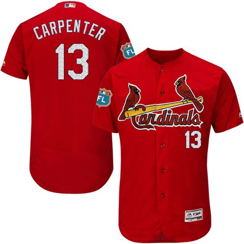 Custom Fan-Made Matt Carpenter St. Louis Cardinals #13 Red Baseball Jersey
