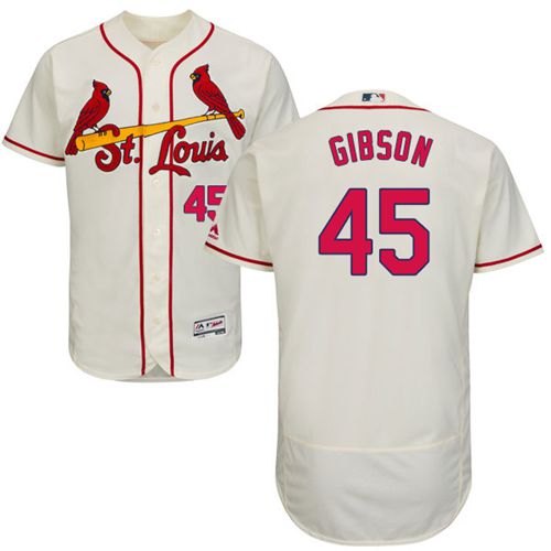 Custom Fan-Made Bob Gibson St. Louis Cardinals #45 Baseball Jersey