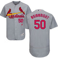 Custom Fan-Made Adam Wainwright St. Louis Cardinals #50 Grey Baseball Jersey