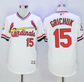 Custom Fan-Made Randal Grichuk Cooperstown St. Louis Cardinals #15 White Baseball Jersey
