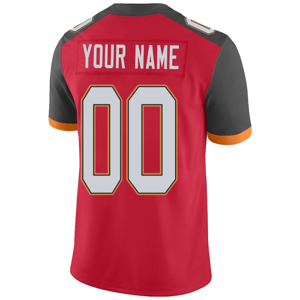 Custom red football jersey back view | GameDay Jerseys
