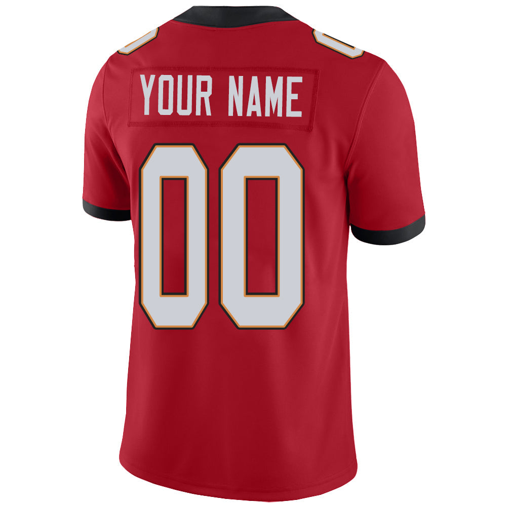 Custom red football jersey back view | GameDay Jerseys