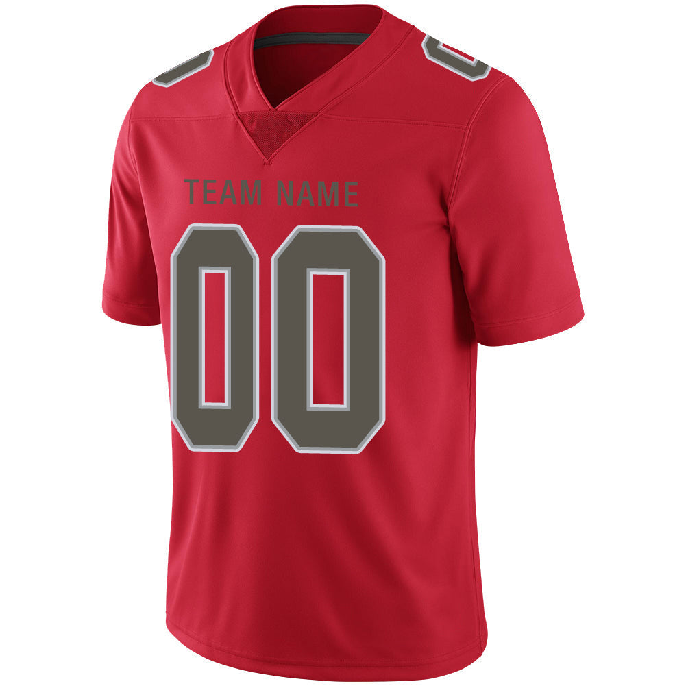 Custom red football jersey detail | GameDay Jerseys