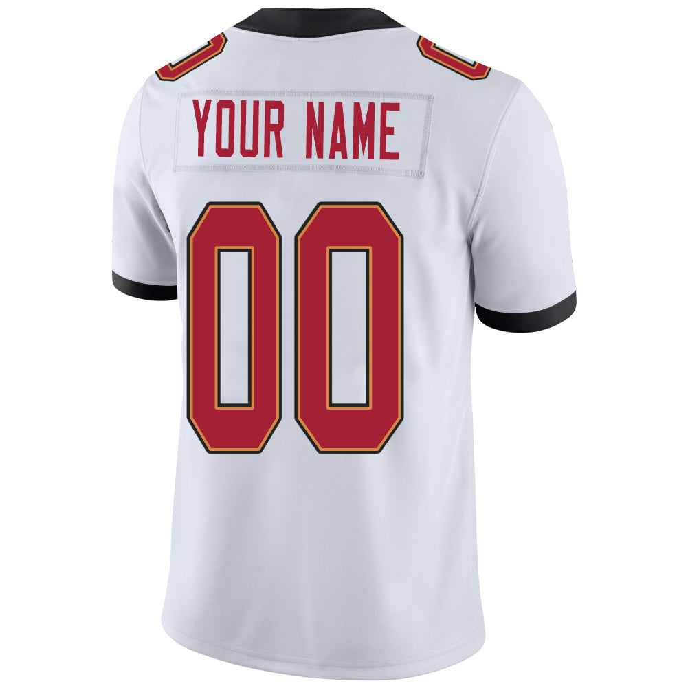 Custom white football jersey back view | GameDay Jerseys