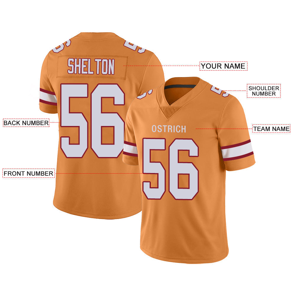 Custom gold football jersey front view | GameDay Jerseys