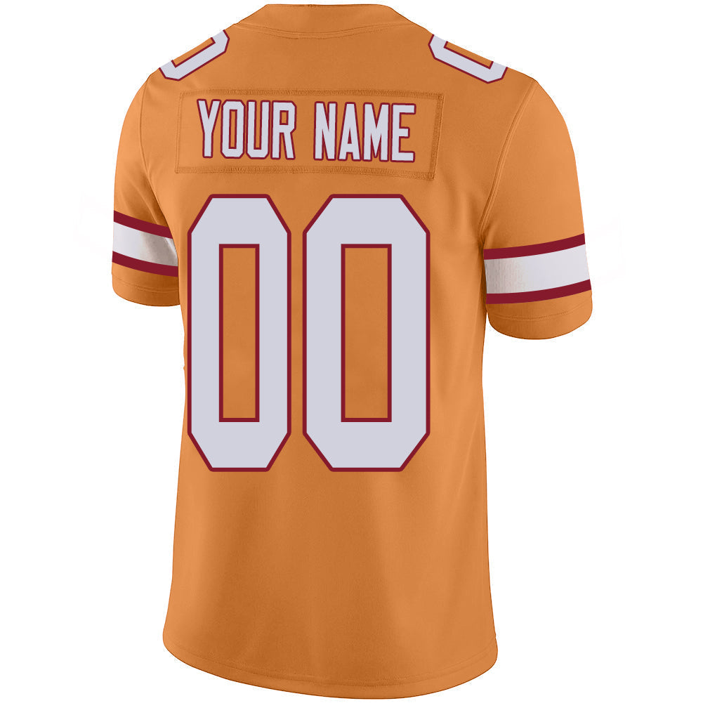 Custom gold football jersey back view | GameDay Jerseys
