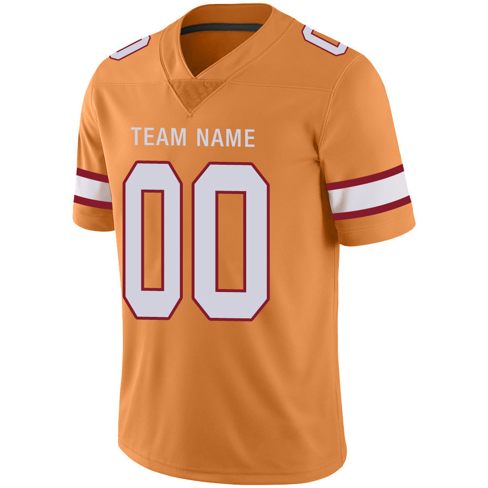 Custom gold football jersey detail | GameDay Jerseys