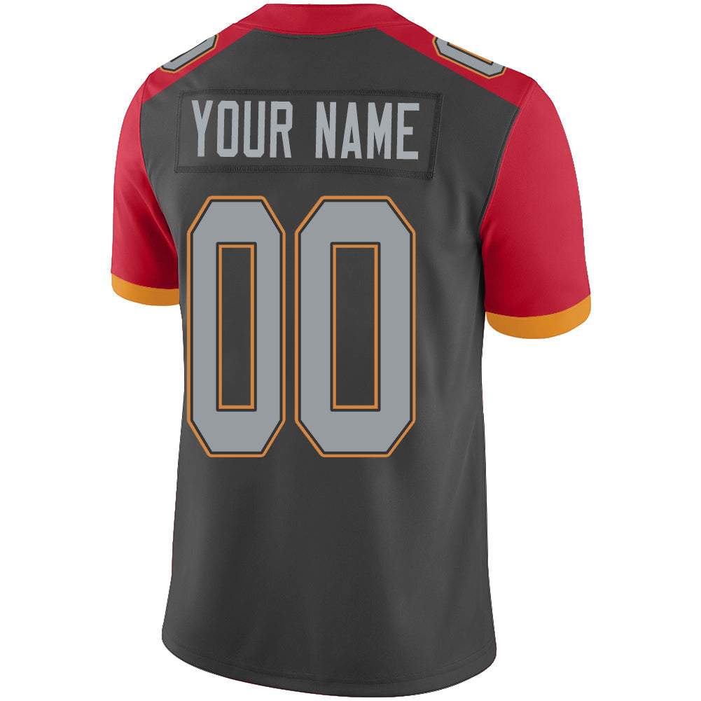 Custom black football jersey back view | GameDay Jerseys