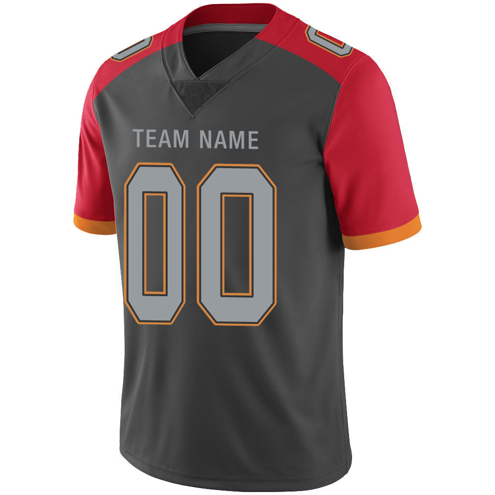Custom black football jersey detail | GameDay Jerseys