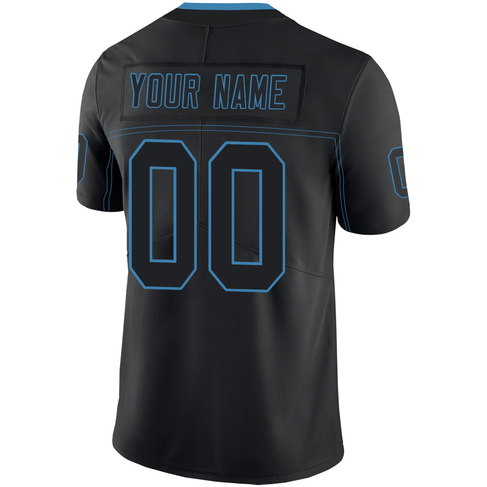 Custom black football jersey back view | GameDay Jerseys