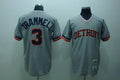 Custom Fan-Made Alan Trammell Detroit Tigers #3 Grey Throwback Baseball Jersey