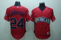 Custom Fan-Made Miguel Cabrera BP Detroit Tigers #24 Red 2010 All-Star Edition Baseball Jersey