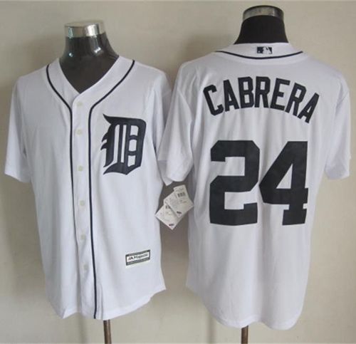 Custom Fan-Made Miguel Cabrera Detroit Tigers #24 White Baseball Jersey