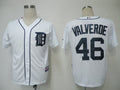 Custom Fan-Made Jose Valverde Detroit Tigers #46 White Baseball Jersey