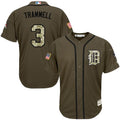 Custom Fan-Made Alan Trammell Detroit Tigers #3 Green Service Edition Baseball Jersey