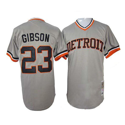 Custom Fan-Made Kirk Gibson Detroit Tigers #23 Grey 1968 Baseball Jersey