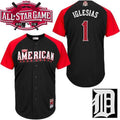 Custom Fan-Made Jose Iglesias Detroit Tigers #1 Black 2015 All-Star Edition Baseball Jersey