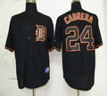 Custom Fan-Made Miguel Cabrera Detroit Tigers #24 Black Baseball Jersey