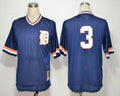 Custom Fan-Made Alan Trammell Detroit Tigers #3 Blue Throwback Baseball Jersey