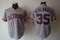 Custom Fan-Made Justin Verlander Detroit Tigers #35 Grey 1970 Throwback Turn Back Clock Edition Baseball Jersey